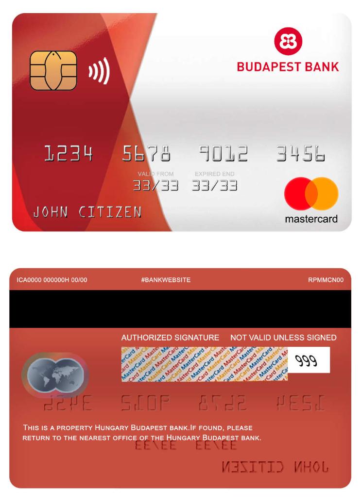 Hungary Budapest bank mastercard